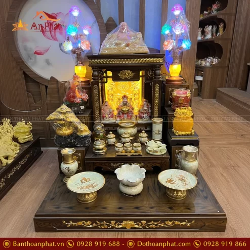 Bàn Thờ Thần Tài Thổ Địa Mái Bằng Cao Cấp TT866 9 ban tho than tai tho dia mai bang cao cap tt866 2