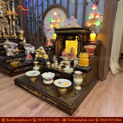 Bàn Thờ Thần Tài Thổ Địa Mái Bằng Cao Cấp TT866 7 ban tho than tai tho dia mai bang cao cap tt866 3
