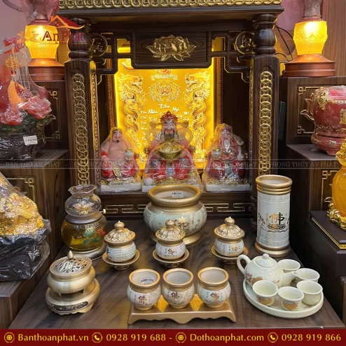 Bàn Thờ Thần Tài Thổ Địa Mái Bằng Cao Cấp TT866 10 ban tho than tai tho dia mai bang cao cap tt866 5