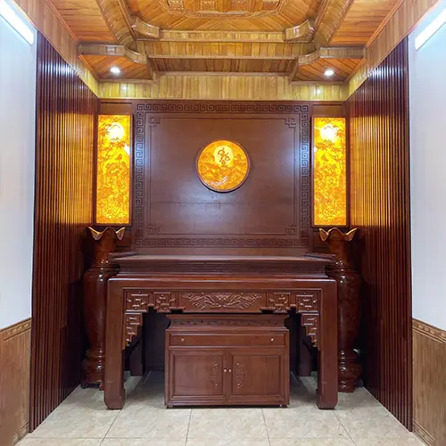 Trang Chủ 37 Phòng Thờ Cao Cấp Mẫu Hiện Đại Gỗ Gõ Đỏ KGT430