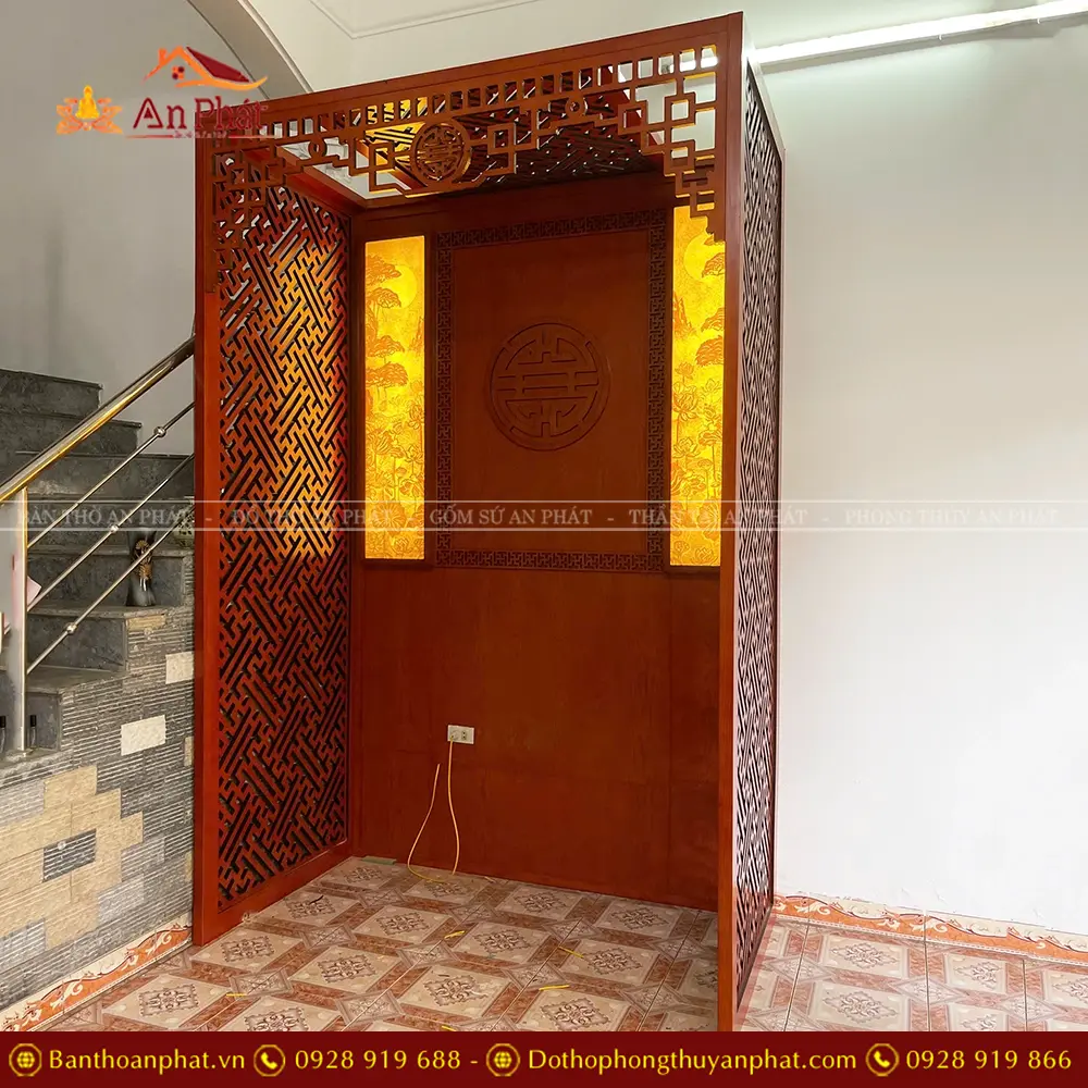 Vách Ngăn Bàn Thờ Đẹp VN361 11 Vách Ngăn Bàn Thờ Đẹp VN361